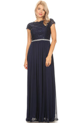 Celavie 6469 Mother of the Bride Formal Gown in Lace and Chiffon